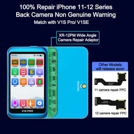 JCID V1SE/V1S Pro Wide Angle Camera Repair Adaptor for iPhone XR-12 Pro Max