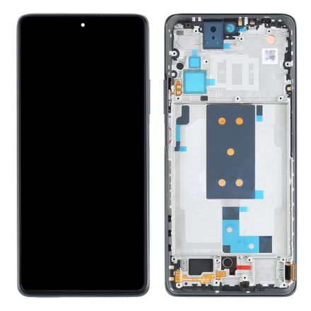 For Xiaomi 11T Pro OLED Screen Digitizer Assembly with Front Frame - Meteorite Gray - OEM New